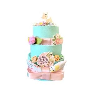 Diaper cake for baby girl